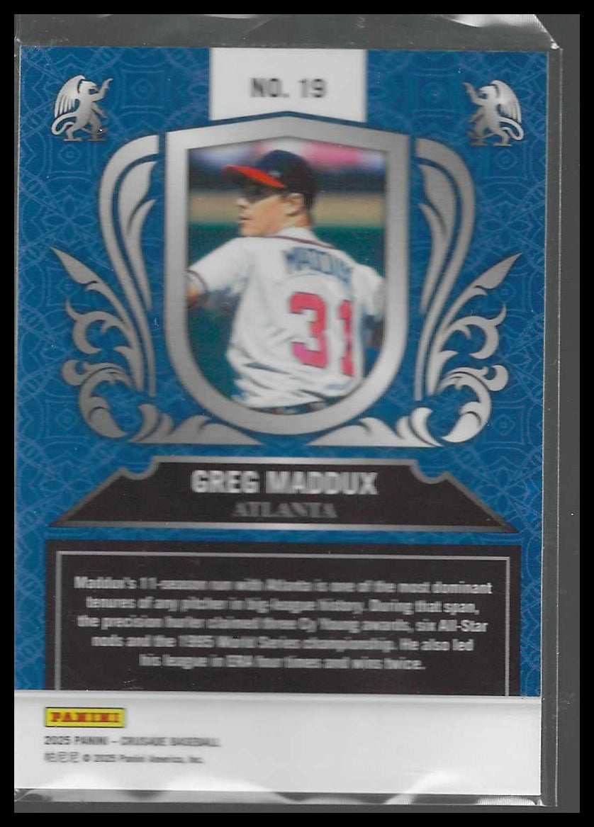 2025 Panini Crusade #19 Greg Maddux Crusade Atlanta Braves