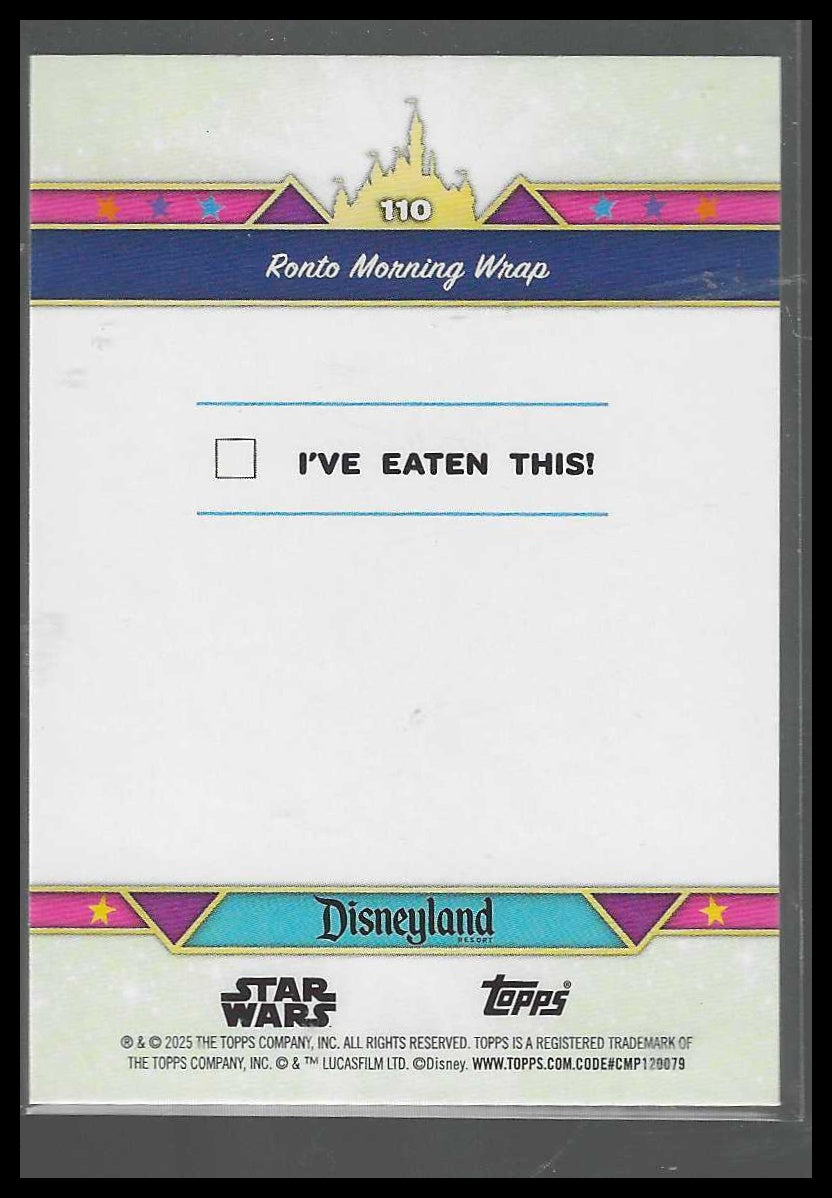 2025 Topps Disneyland 70th Anniversary #29 Ronto Morning Wrap Rainbow Foil