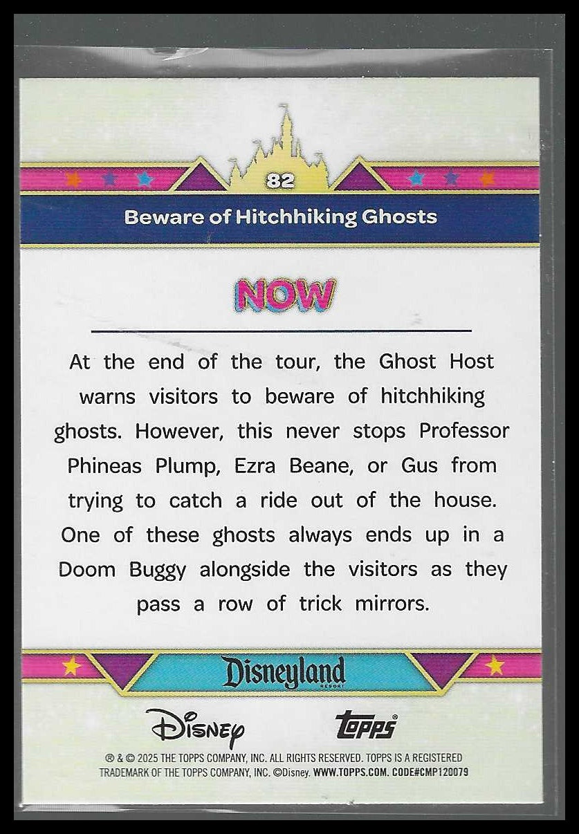 Topps 2026 Disneyland 70th Anniversary Beware of Hitchhiking Ghosts Rainbow Foil