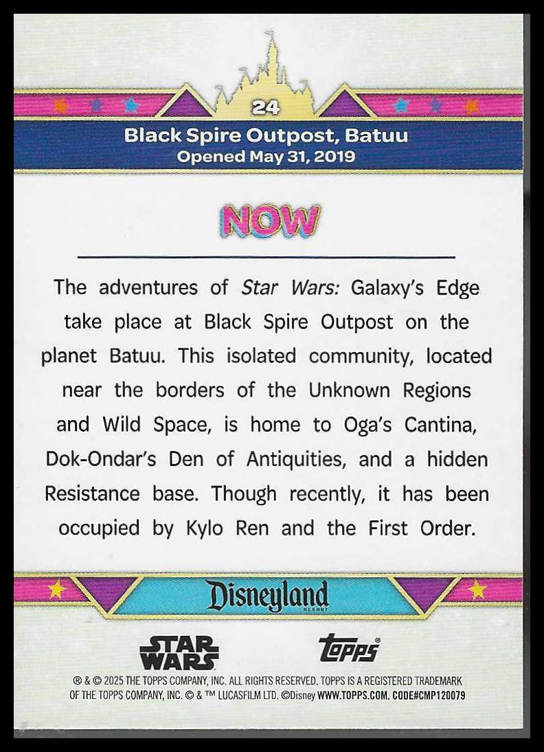 2025 Topps Disneyland 70th Anniversary #24 Black Spire Outpost, Batuu