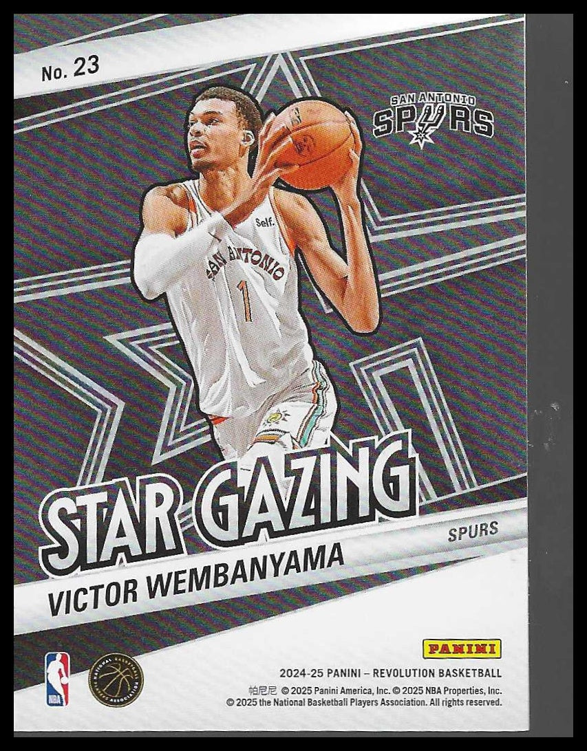 2024-25 Panini Revolution #23 Victor Wembanyama Star Gazing San Antonio Spurs