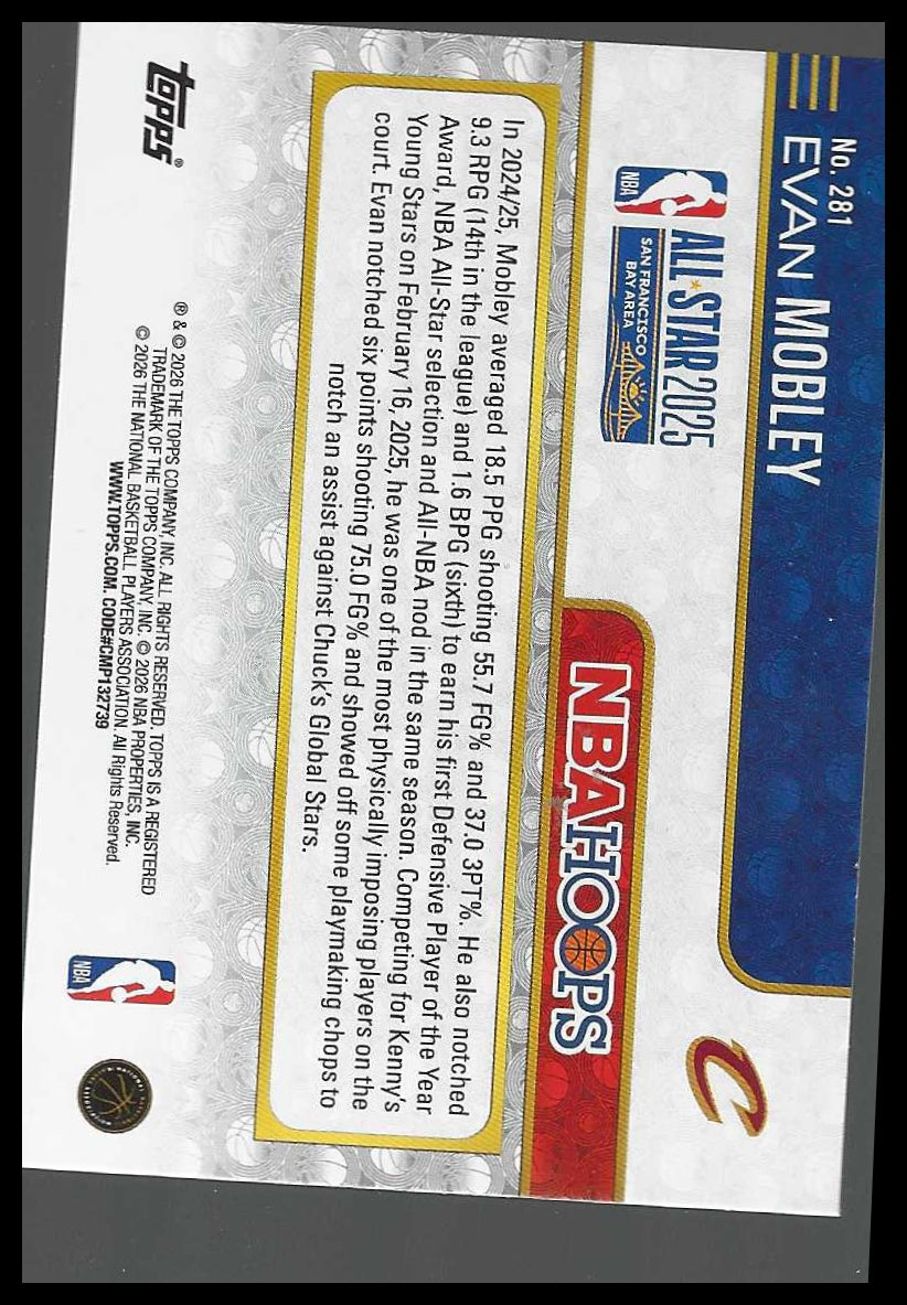 2025-26 Hoops #281 Evan Mobley