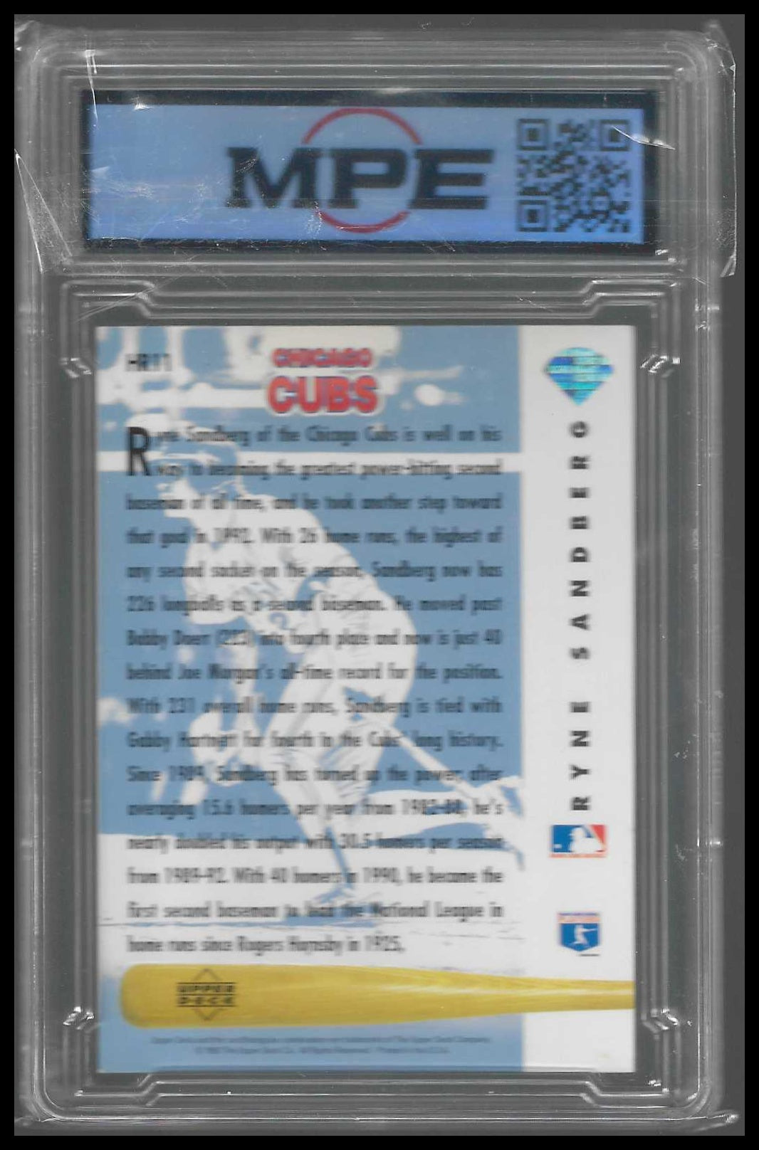 1993 Upper Deck Home Run Heroes #HR11 Ryne Sandberg MPE 9