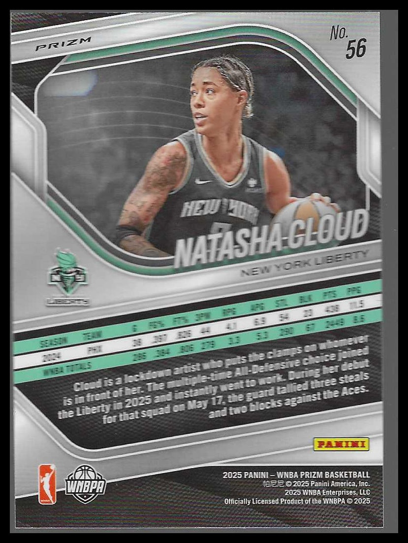 2025 Panini Prizm WNBA Silver Prizms #56 Natasha Cloud