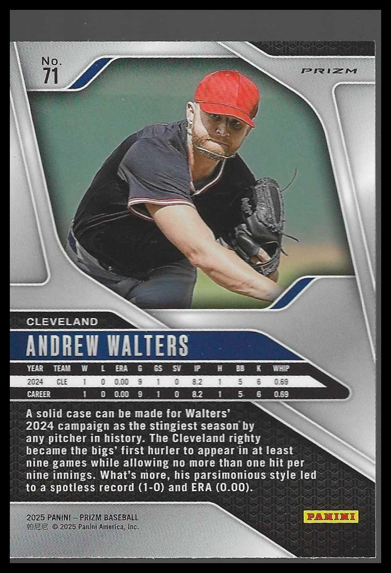 2025 Panini Prizm Silver Prizms #71 Andrew Walters Rookie