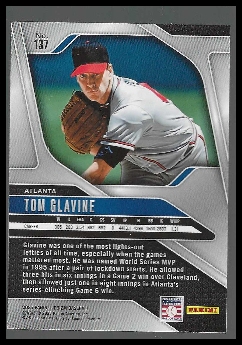 2025 Panini Prizm #137 Tom Glavine