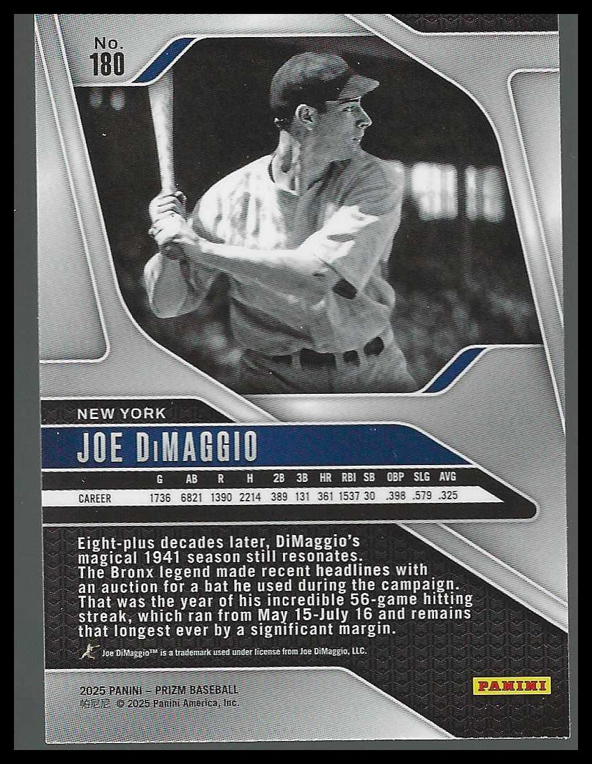 2025 Panini Prizm #180 Joe DiMaggio