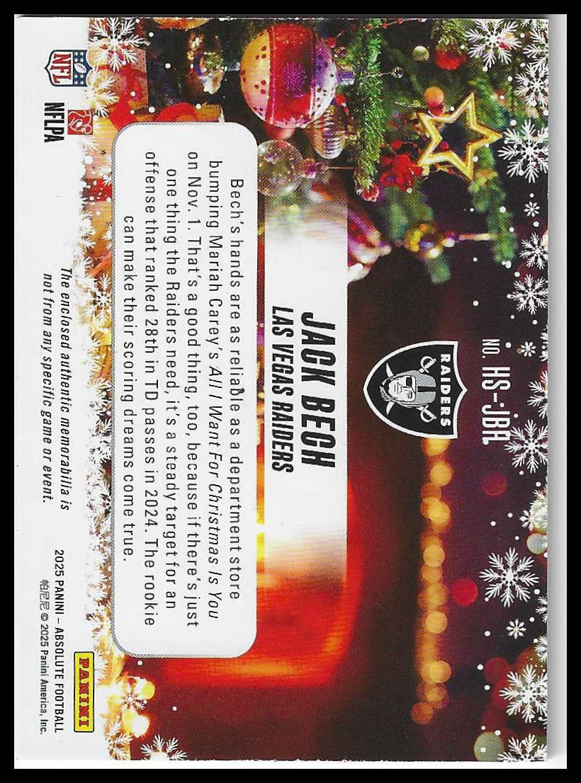 2025 Panini Absolute Holiday Suit #HS-JBH Jack Bech