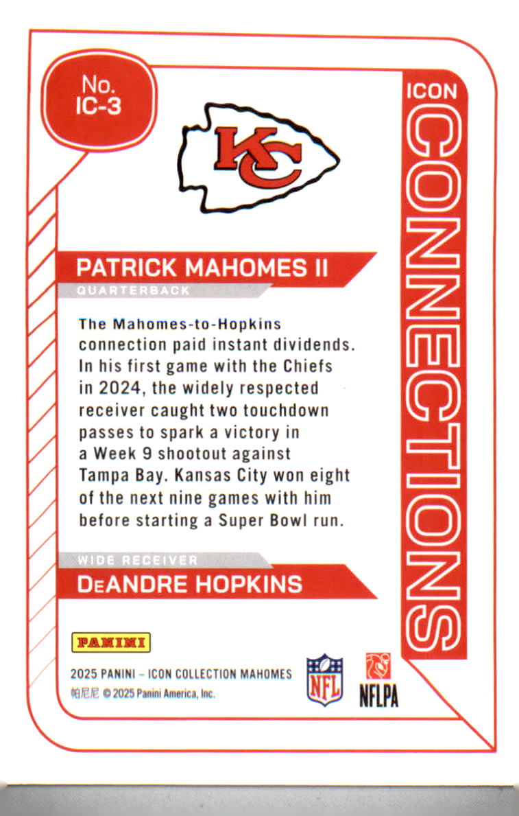 2025 Panini Authentically Mahomes Icon Collection #8 Patrick Mahomes II