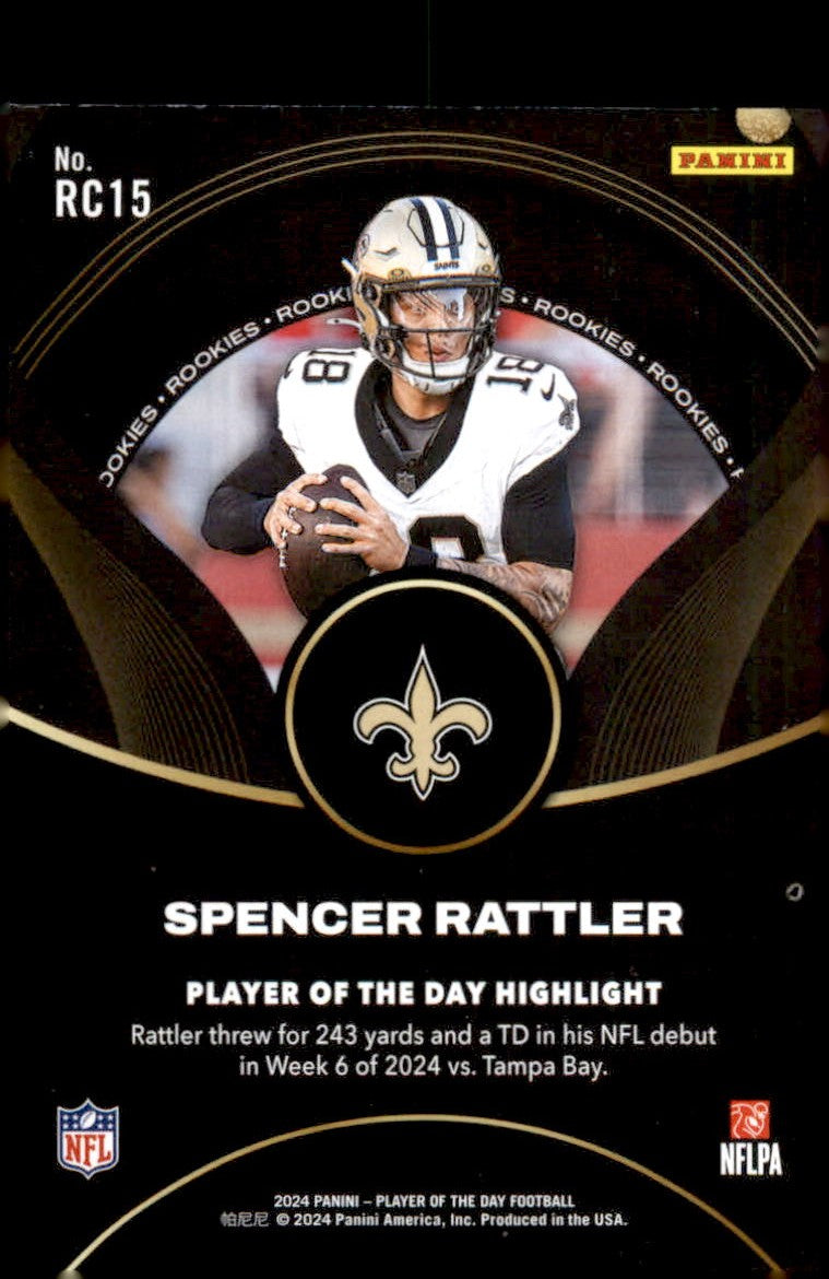 2024 Panini Player of the Day Rookies #RC15 Spencer Rattler