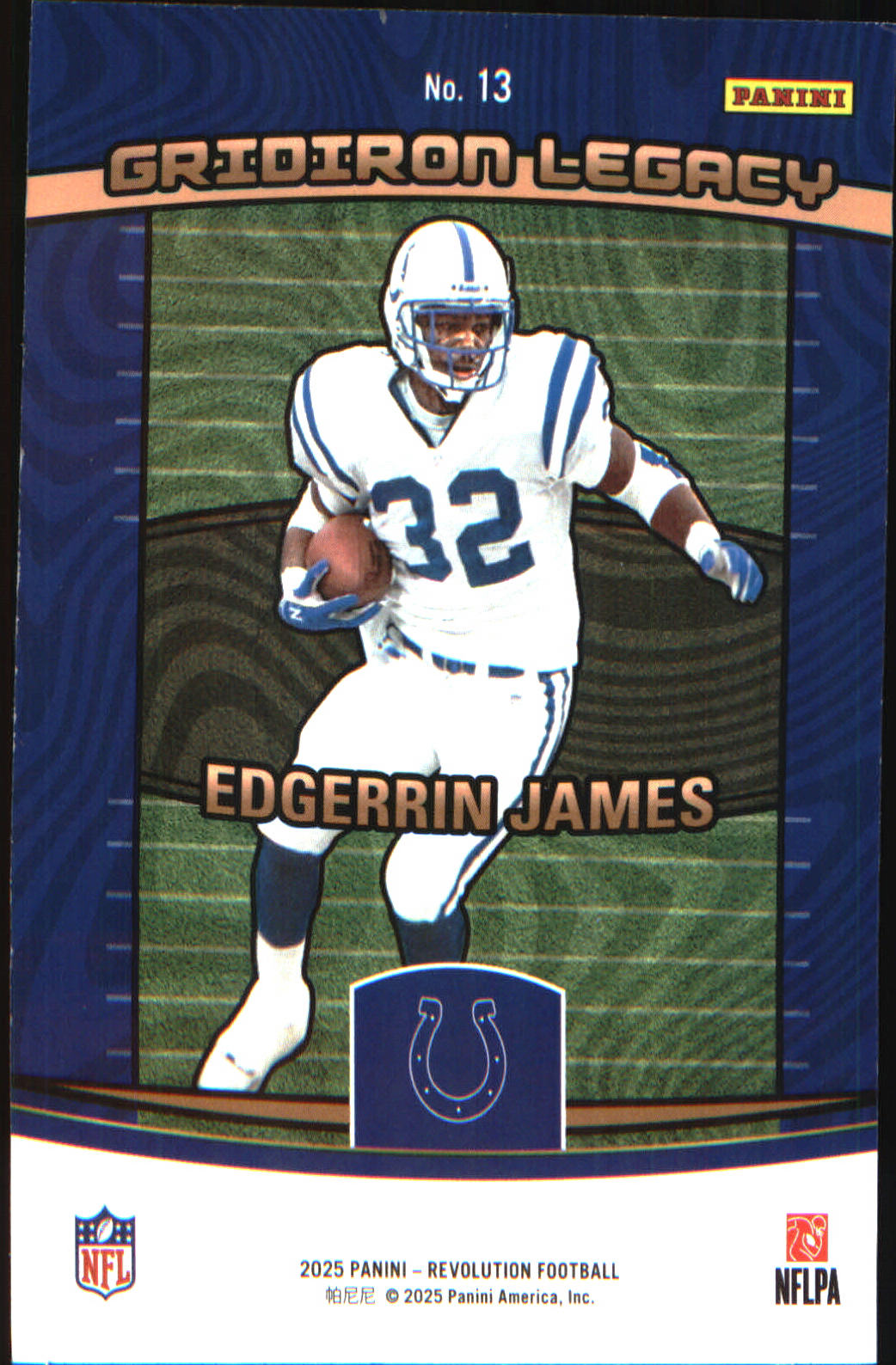 2025 Panini Revolution Gridiron Legacy #13 Edgerrin James
