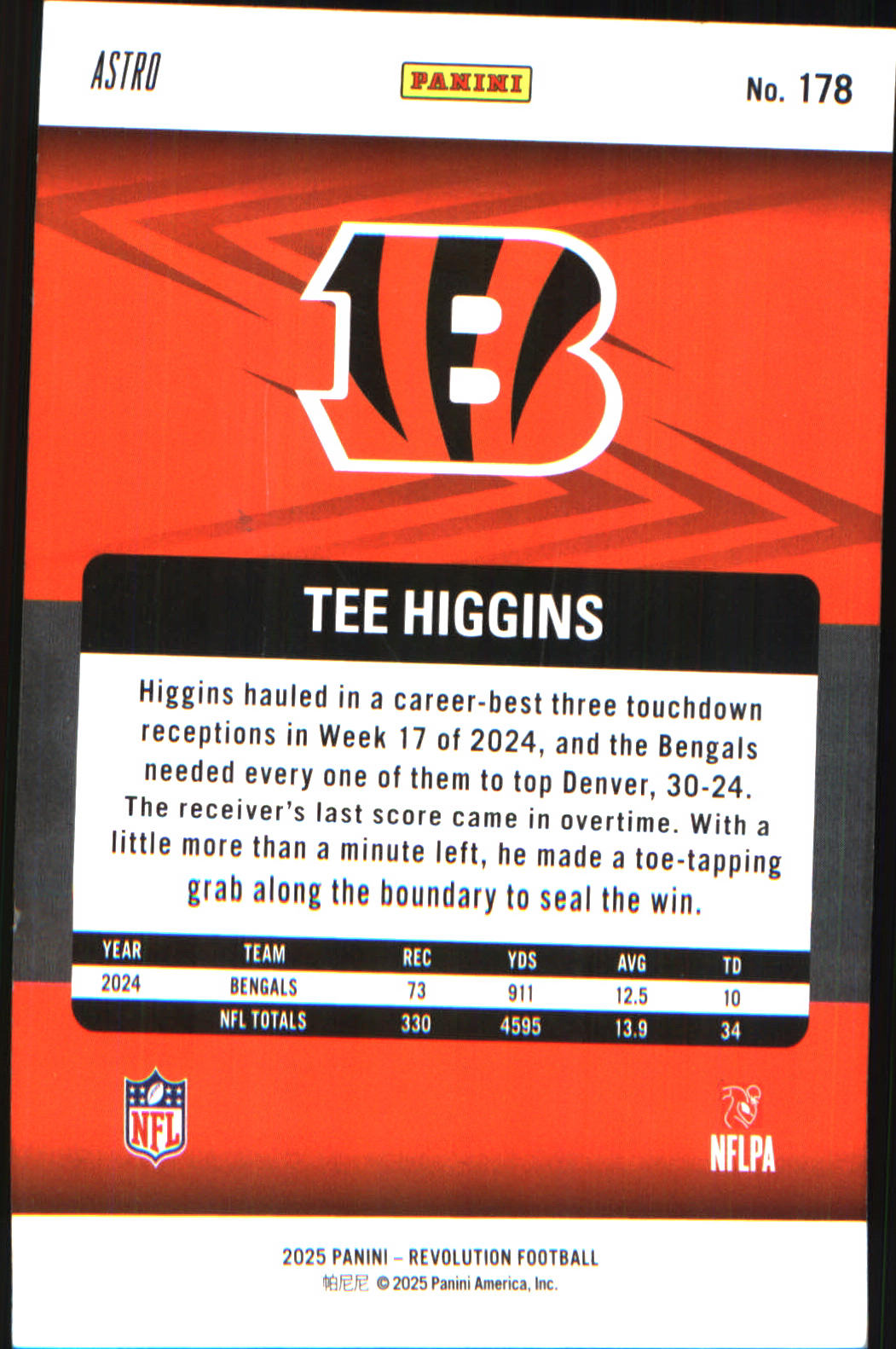 2025 Panini Revolution #178 Tee Higgins