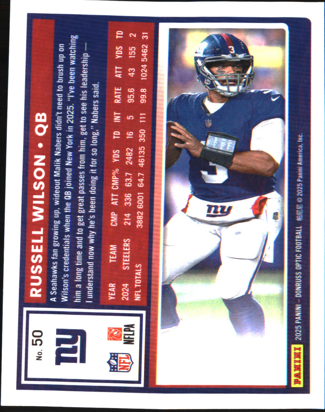 2025 Donruss Optic #50 Russell Wilson