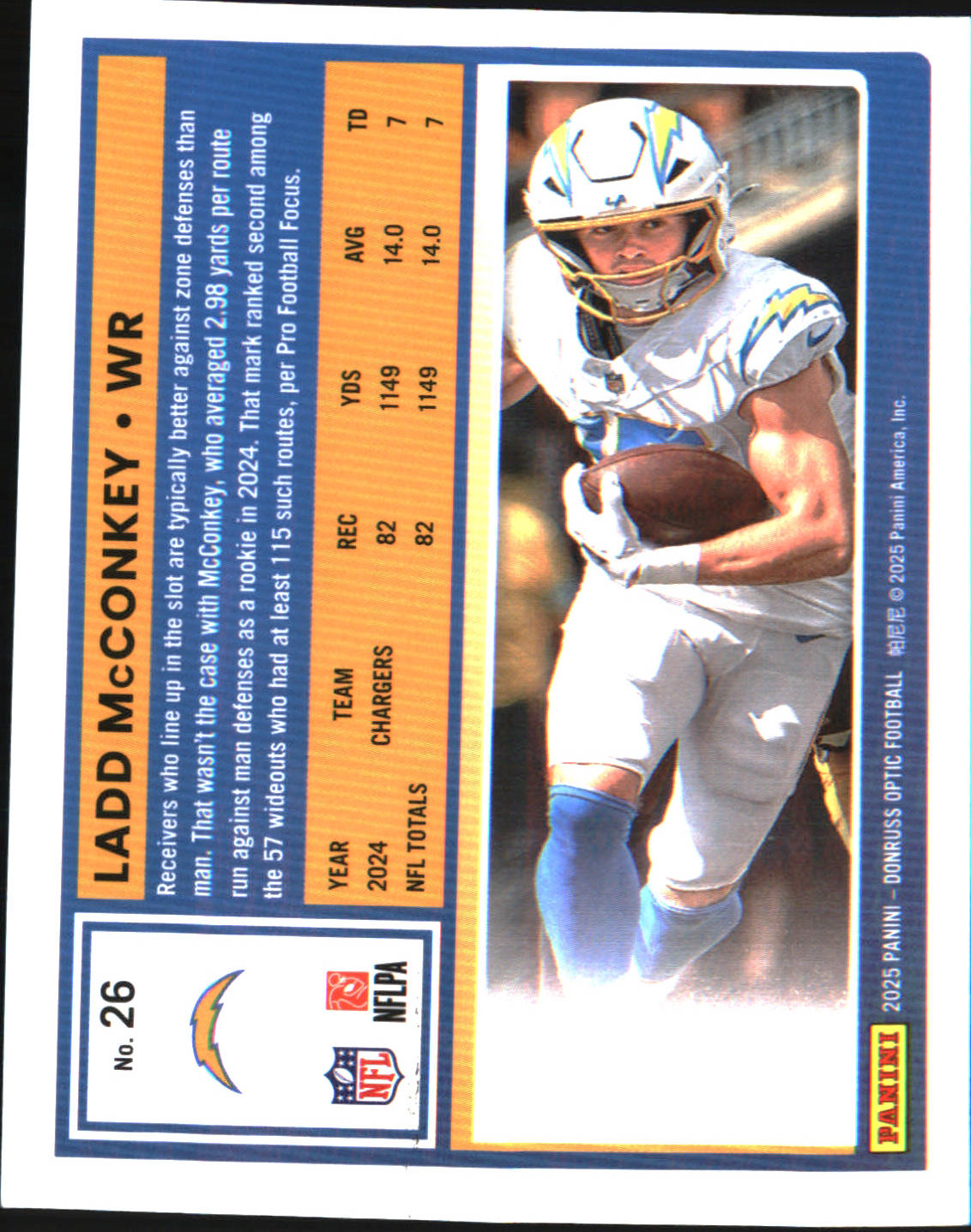 2025 Donruss Optic #26 Ladd McConkey
