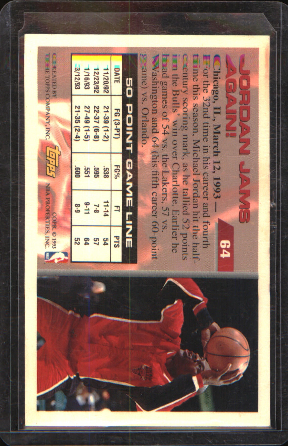 1993-94 Topps Gold #64 Michael Jordan
