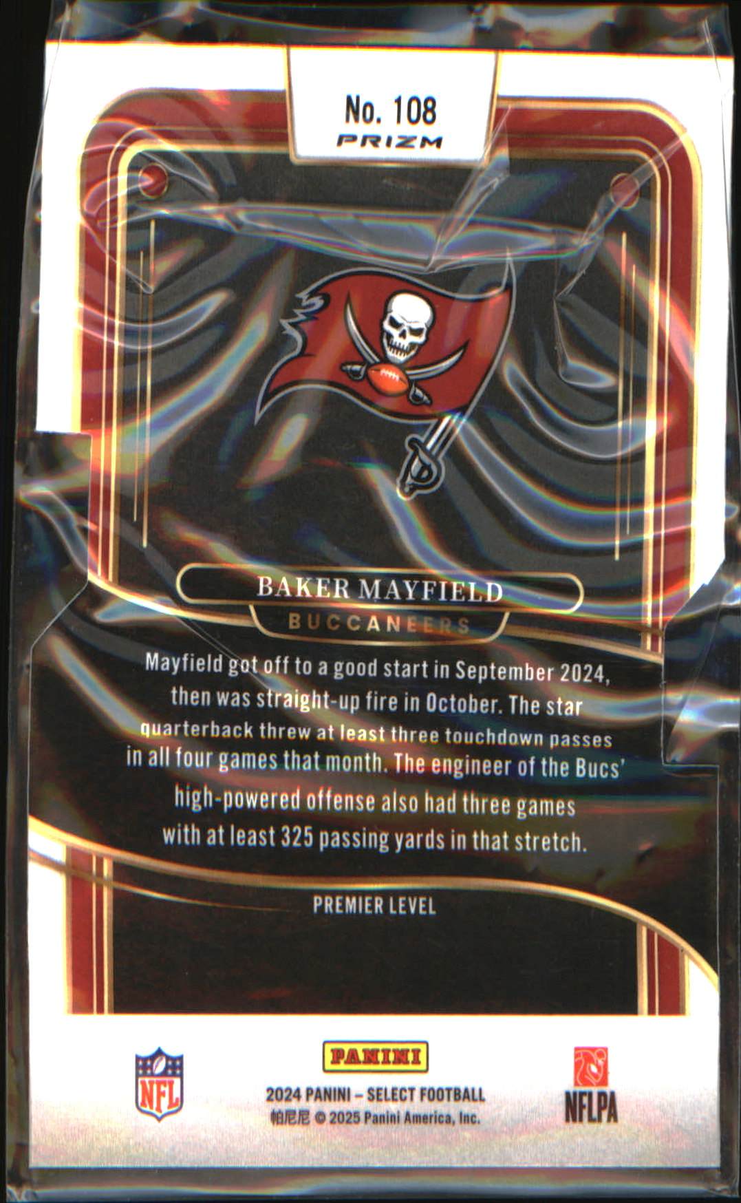 2024 Panini Select Silver Prizm Die Cut #108 Baker Mayfield
