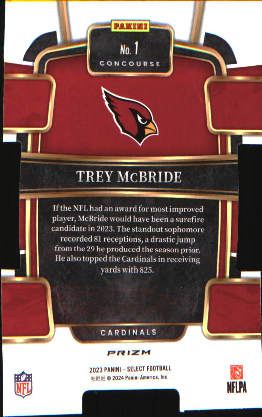 2023 Panini Select Black and Green Prizms Die Cuts #1 Trey McBride