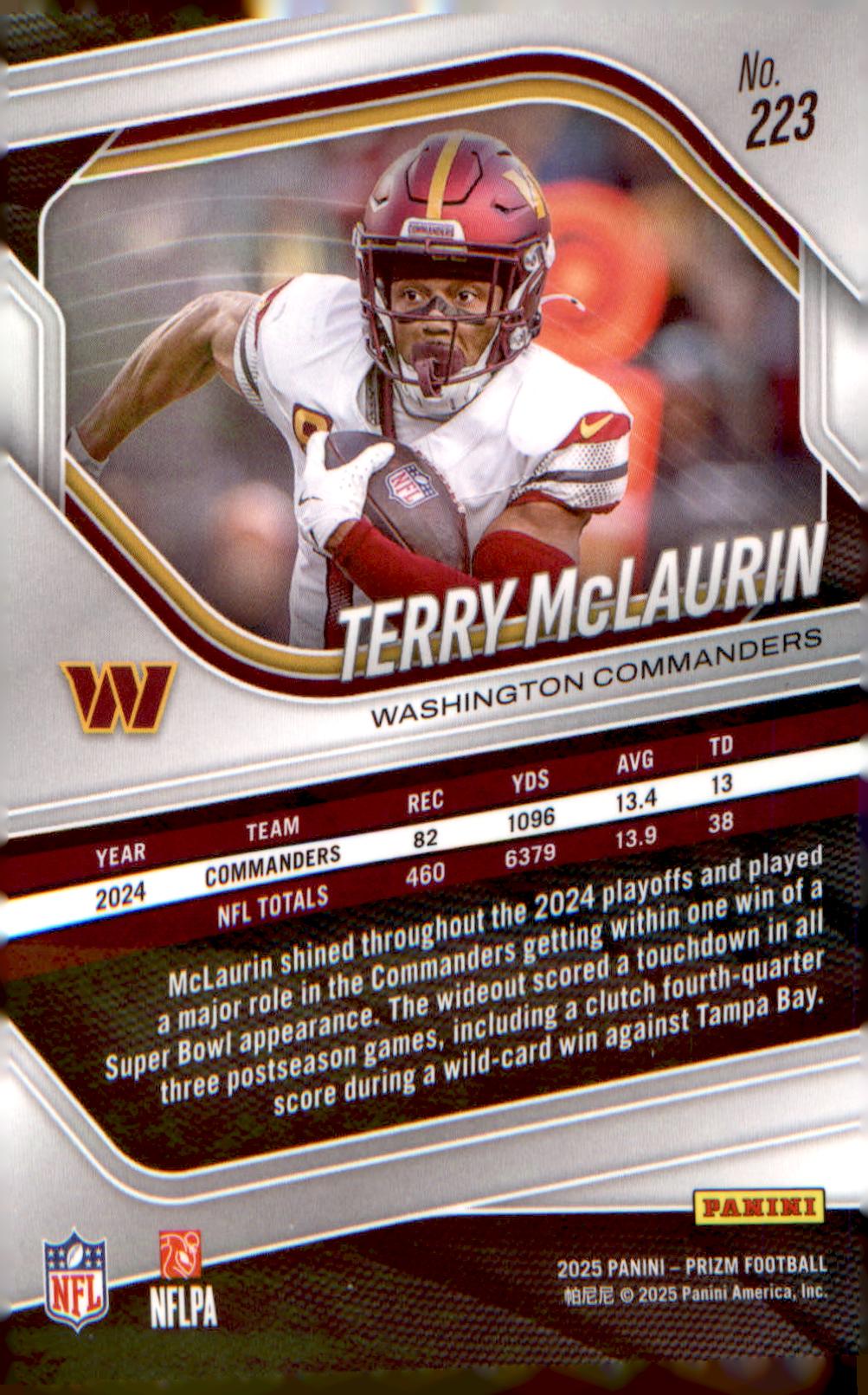 2025 Panini Prizm #223 Terry McLaurin