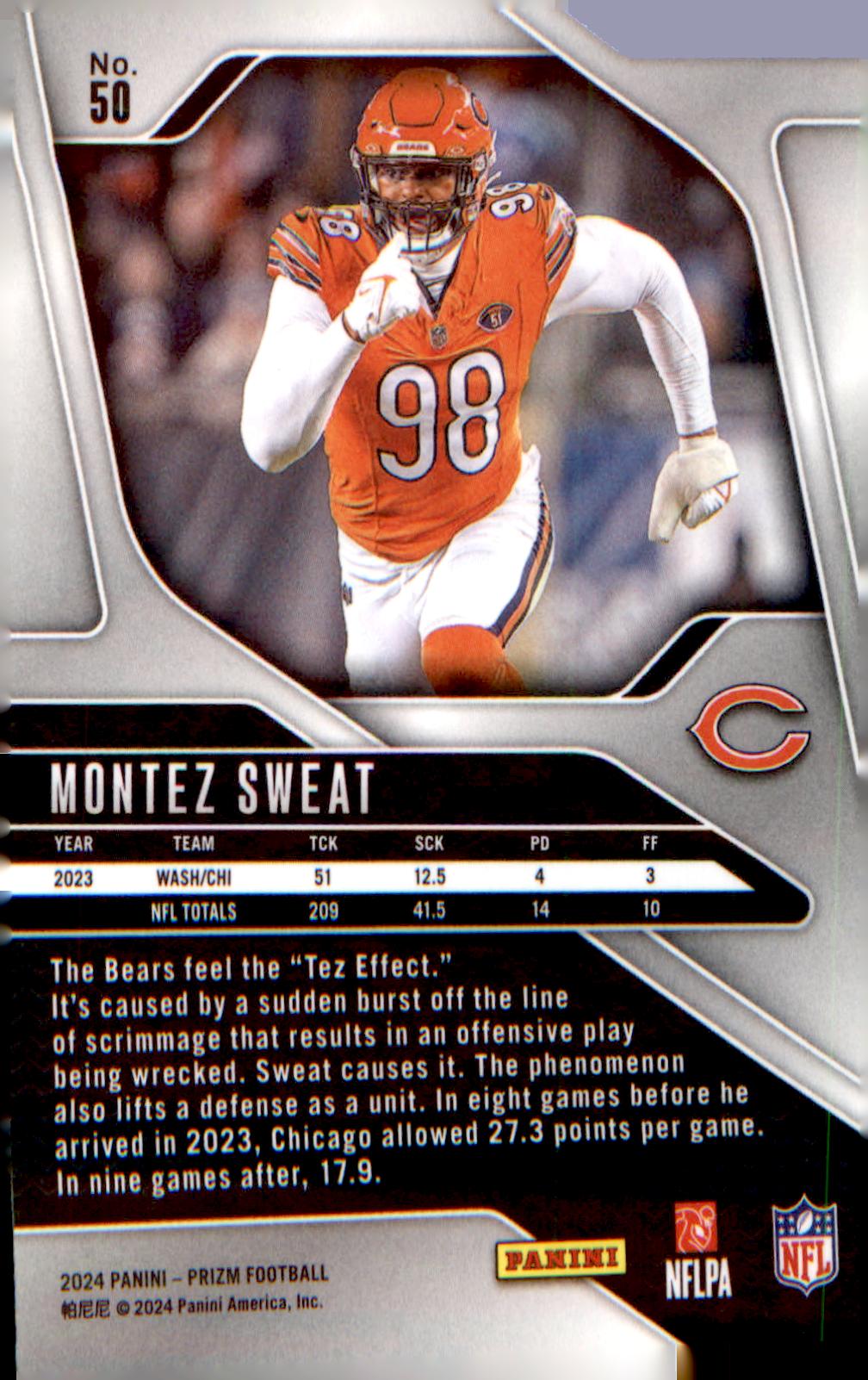 2024 Panini Prizm Pink #50 Montez Sweat