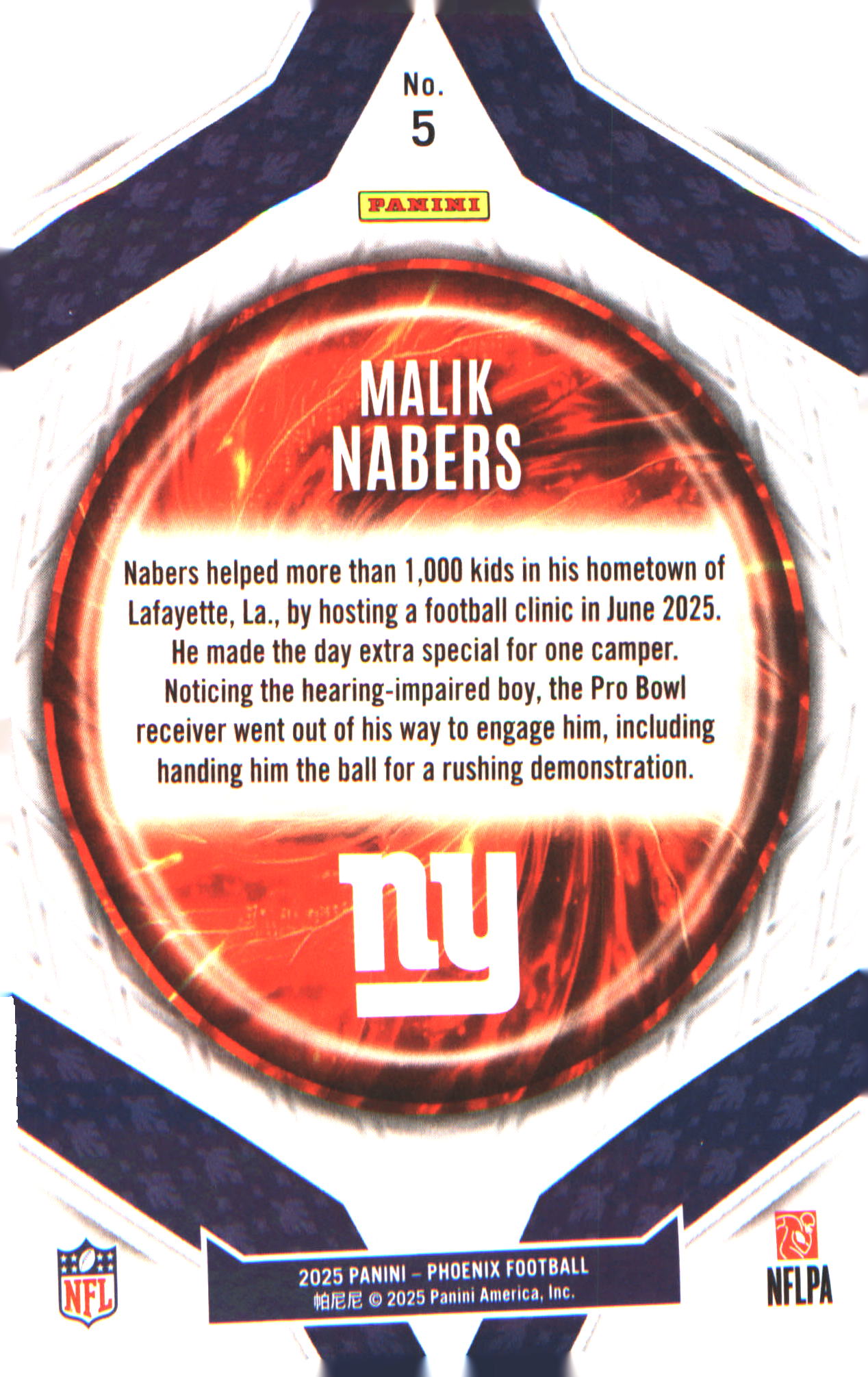 2025 Panini Phoenix Paragon #5 Malik Nabers