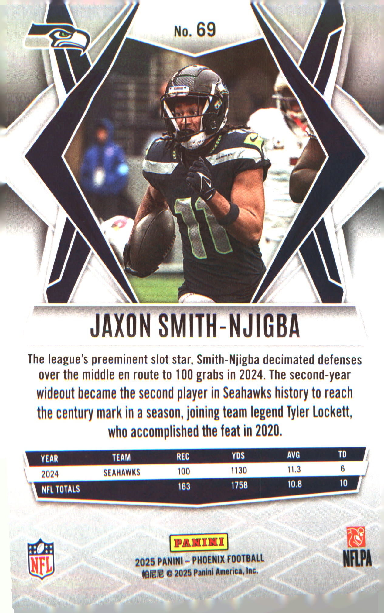 2025 Panini Phoenix Silver Hyper Prizm #69 Jaxon Smith-Njigba