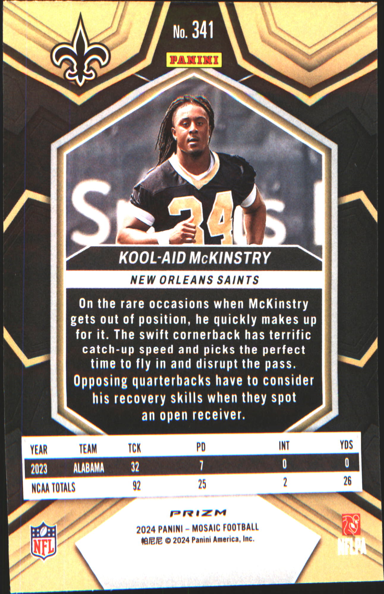 2024 Panini Mosaic Mosaic Camo Pink #341 Kool-Aid McKinstry