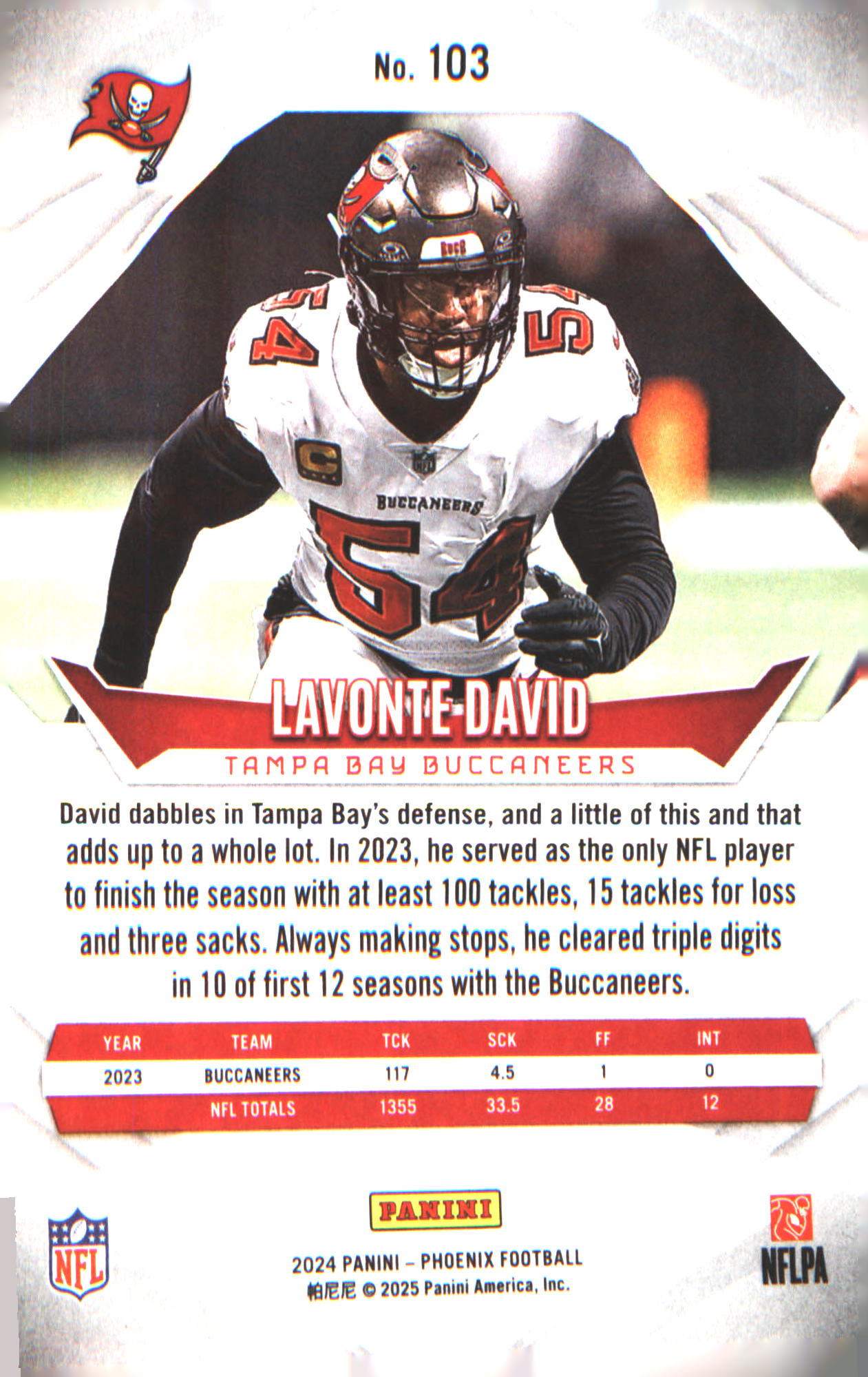2024 Panini Phoenix #103 Lavonte David