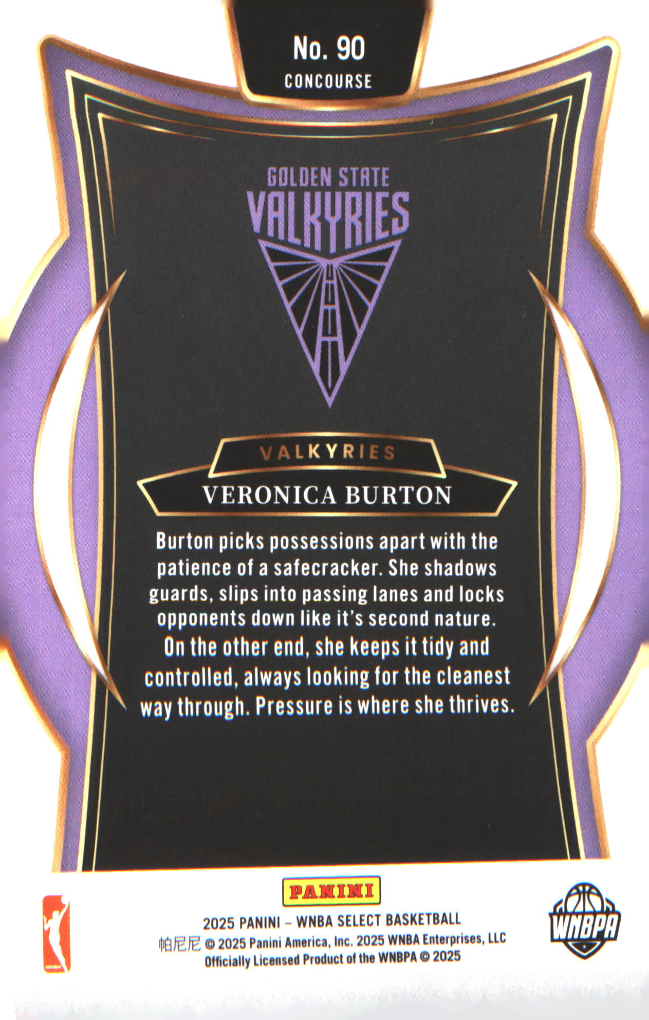 2025 Panini Select WNBA #90 Veronica Burton