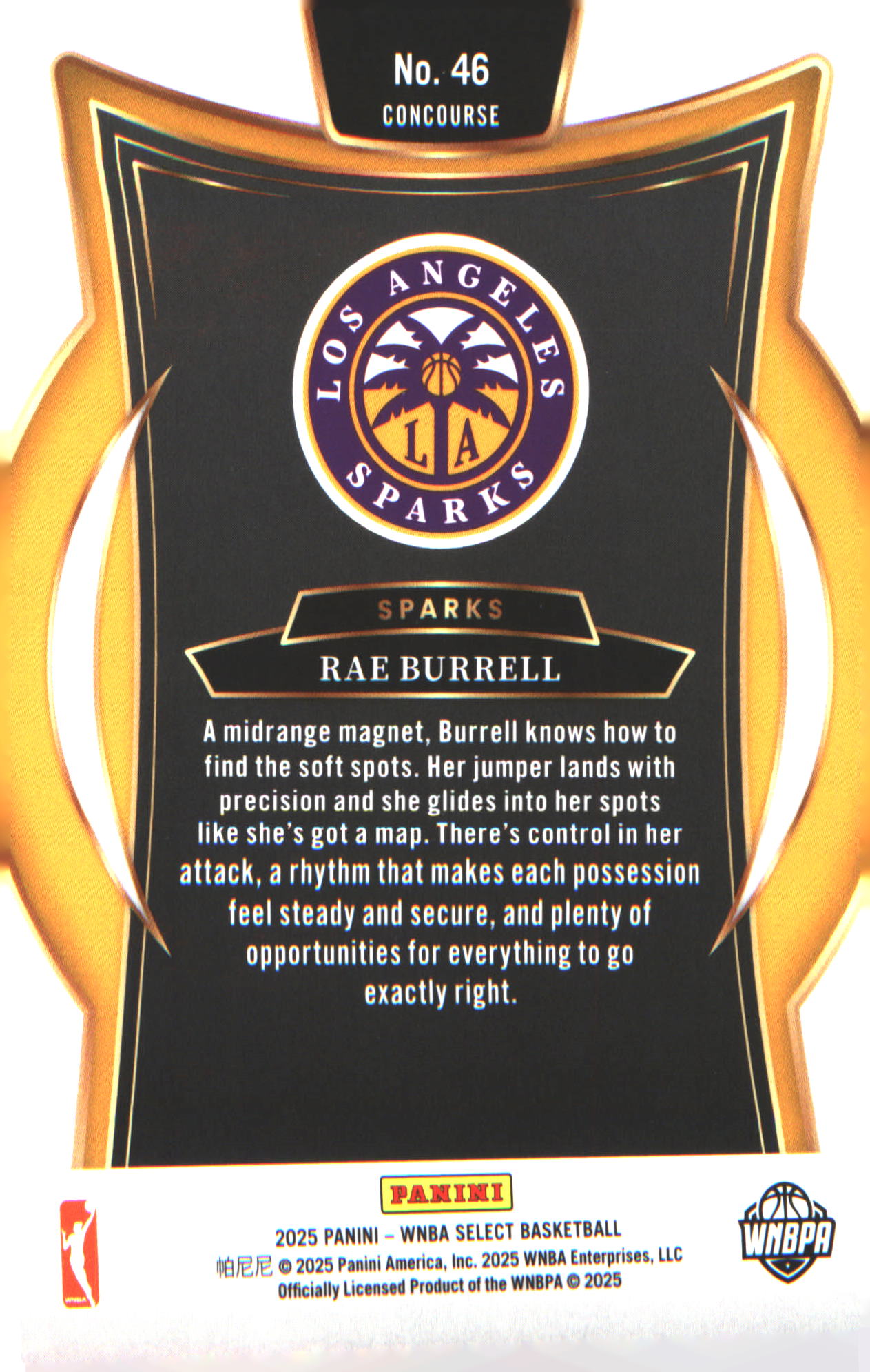 2025 Panini Select WNBA #46 Rae Burrell