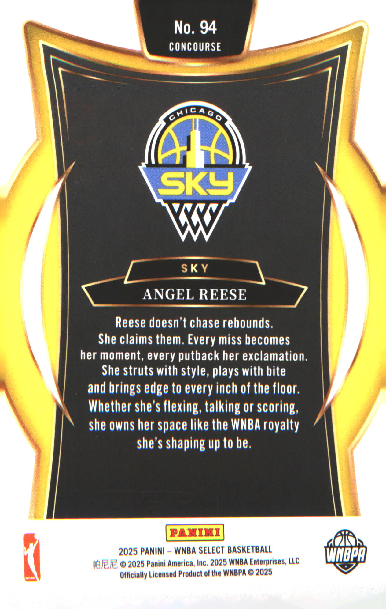 2025 Panini Select WNBA #94 Angel Reese