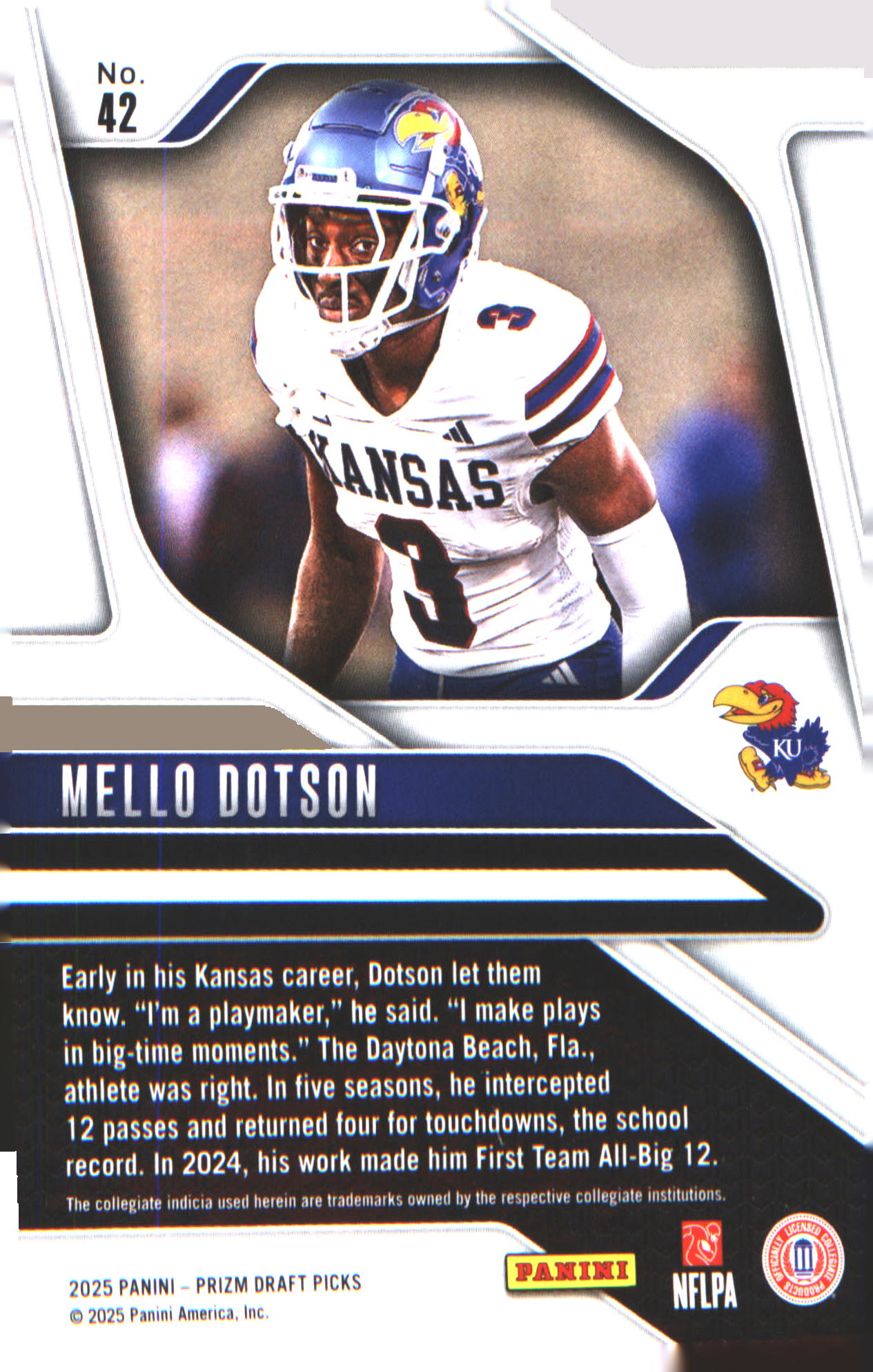 2025 Panini Prizm Draft Picks #42 Mello Dotson