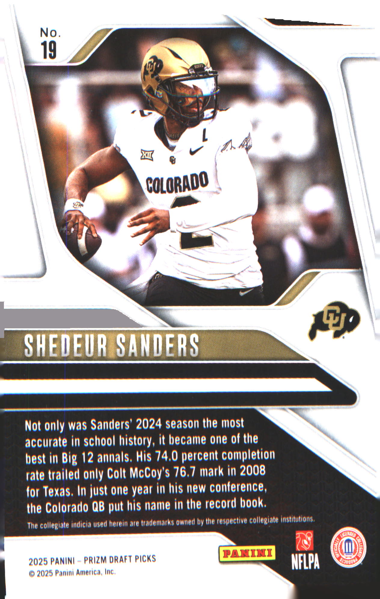 2025 Panini Prizm Draft Picks #19 Shedeur Sanders