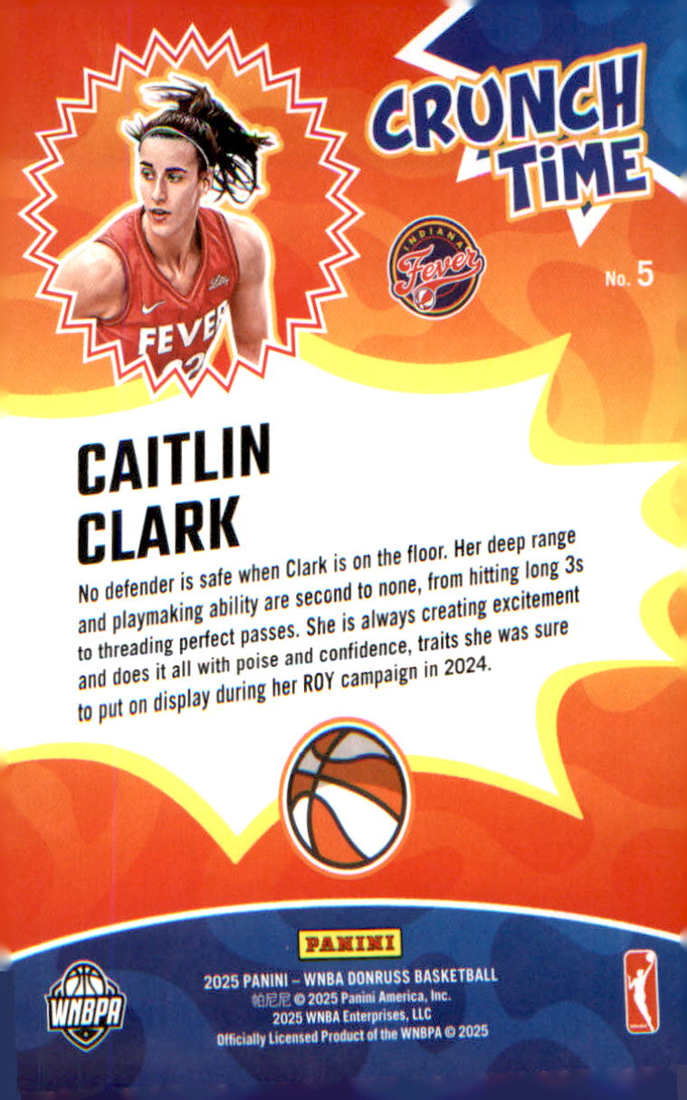 2025 Donruss WNBA Crunch Time #5 Caitlin Clark