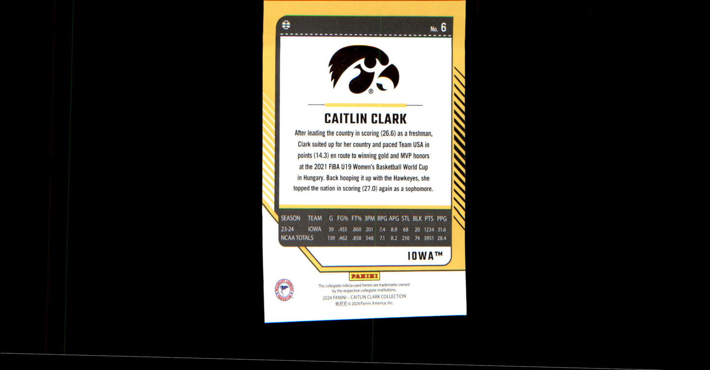 2024 Panini Caitlin Clark Collection Target #6 Caitlin Clark