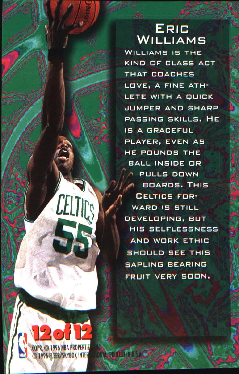 1995-96 Metal Tempered Steel #12 Eric Williams