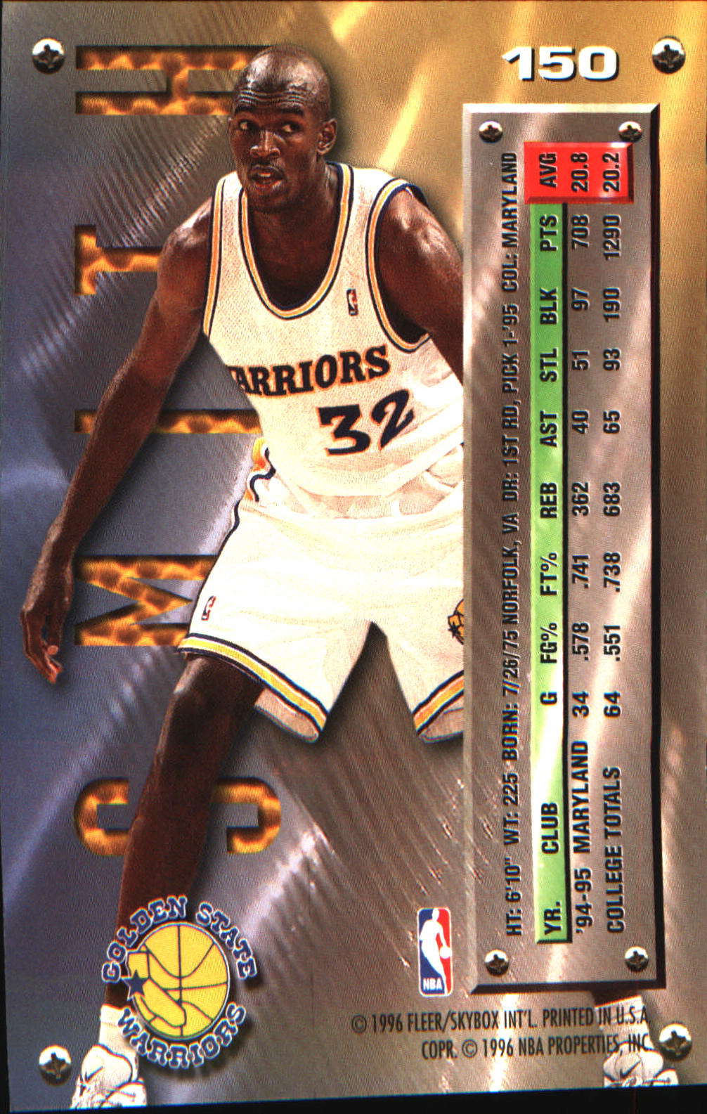1995-96 Metal #150 Joe Smith Rookie Rookie