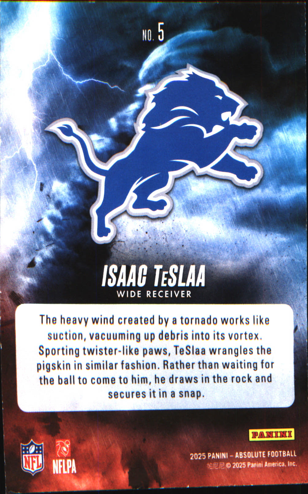 2025 Panini Absolute By Storm #5 Isaac TeSlaa