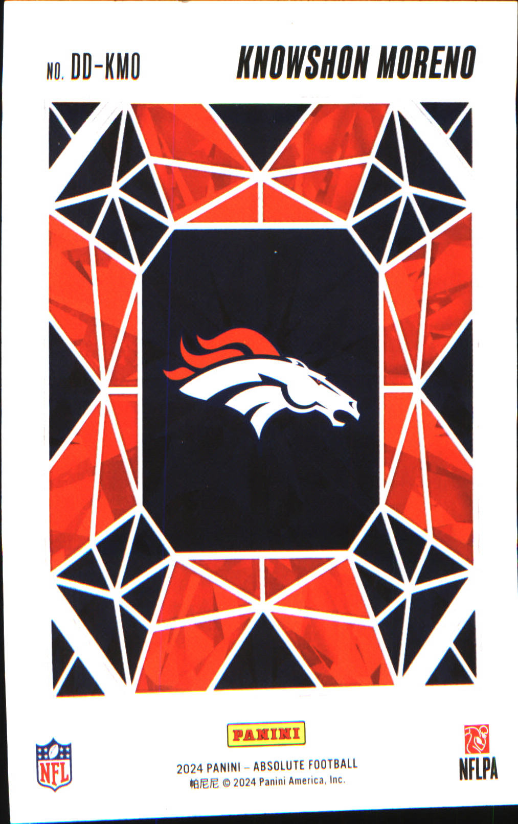 2024 Panini Absolute Draft Diamonds #DD-KMO Knowshon Moreno