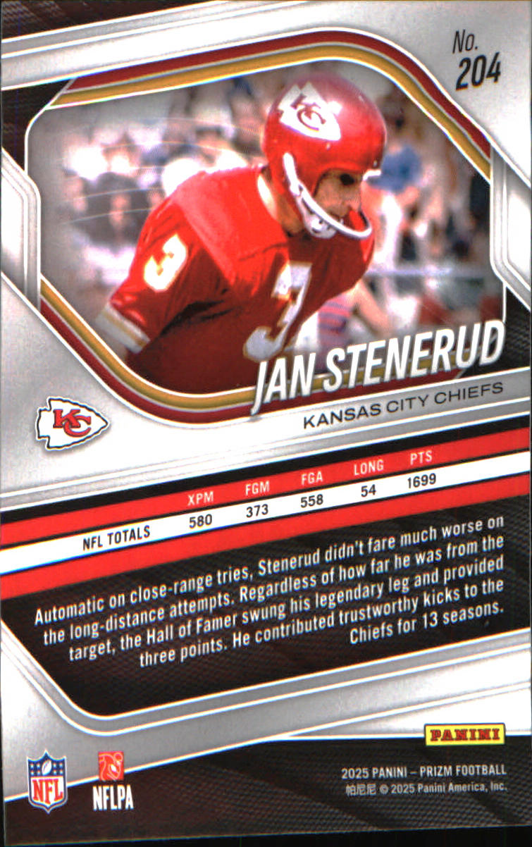 2025 Panini Prizm #204 Jan Stenerud