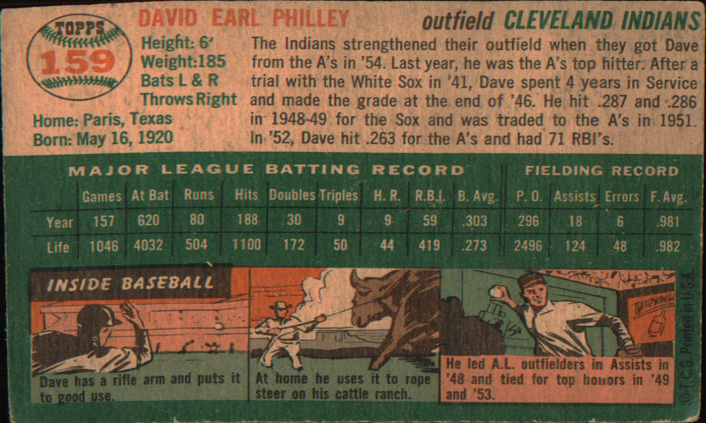 1954 Topps #159 Dave Philley