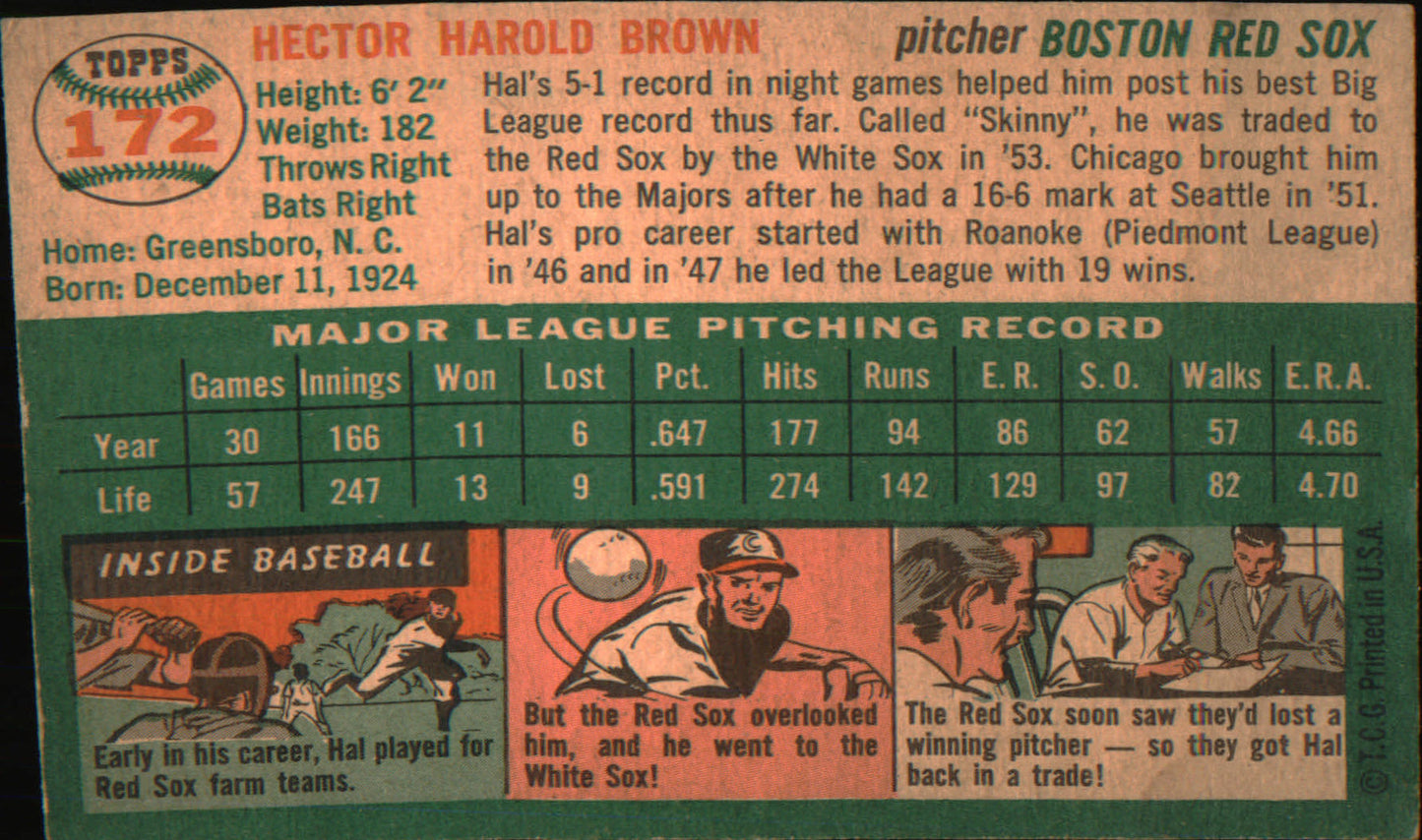 1954 Topps #172 Hal Brown