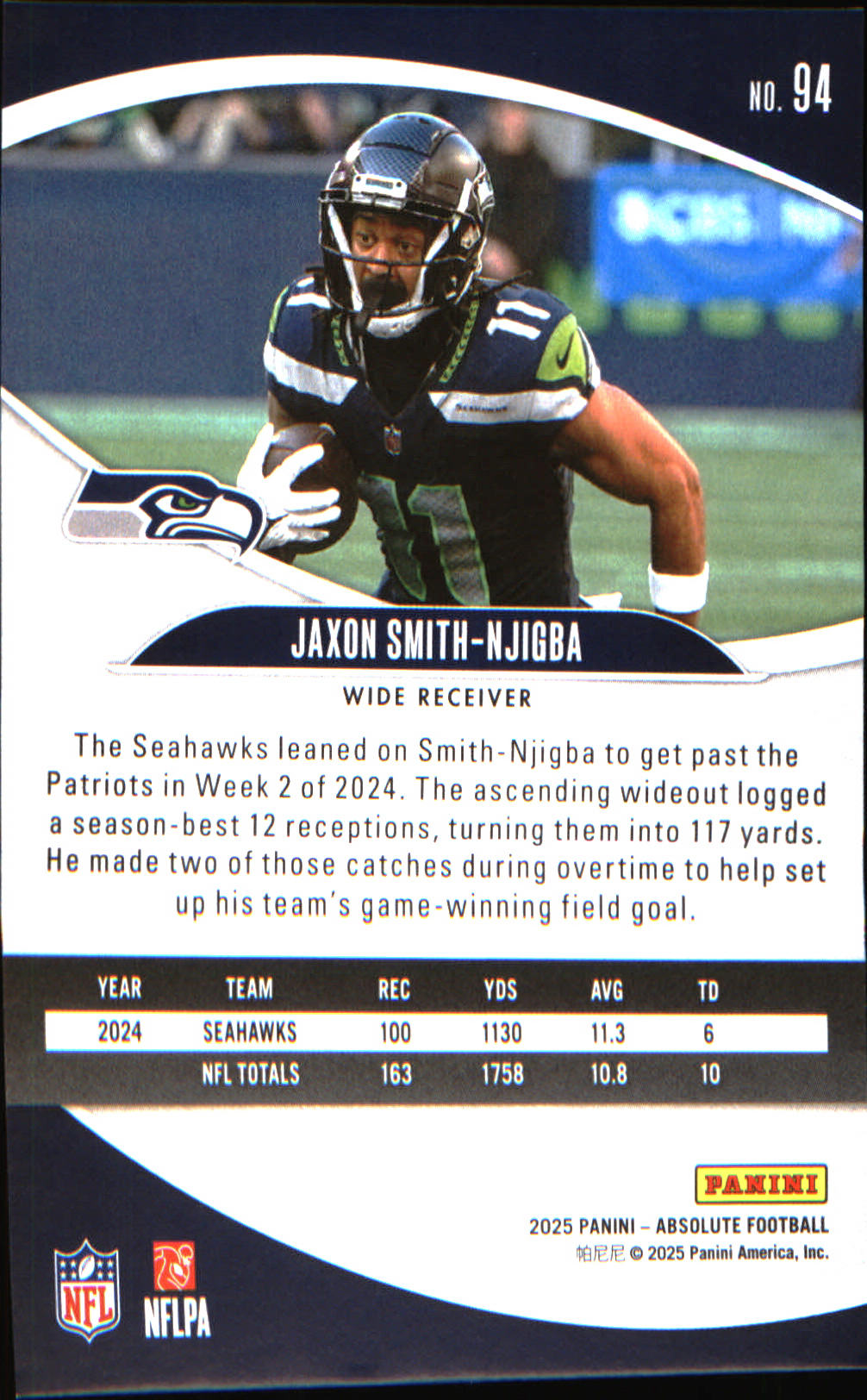 2025 Panini Absolute Countdown Calendar #94 Jaxon Smith-Njigba