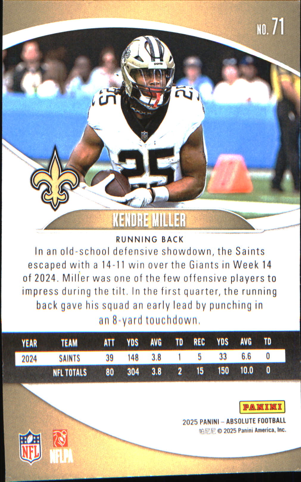 2025 Panini Absolute Retail #71 Kendre Miller