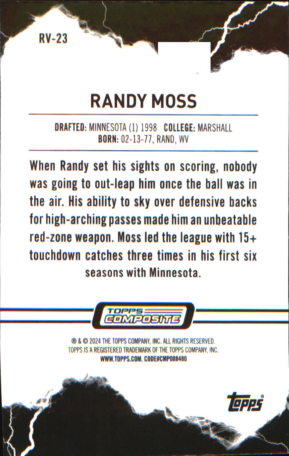 2023 Topps Composite Resurgence Voltaic #RV-23 Randy Moss