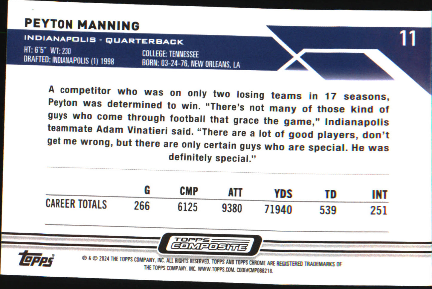 2023 Topps Composite #11 Peyton Manning