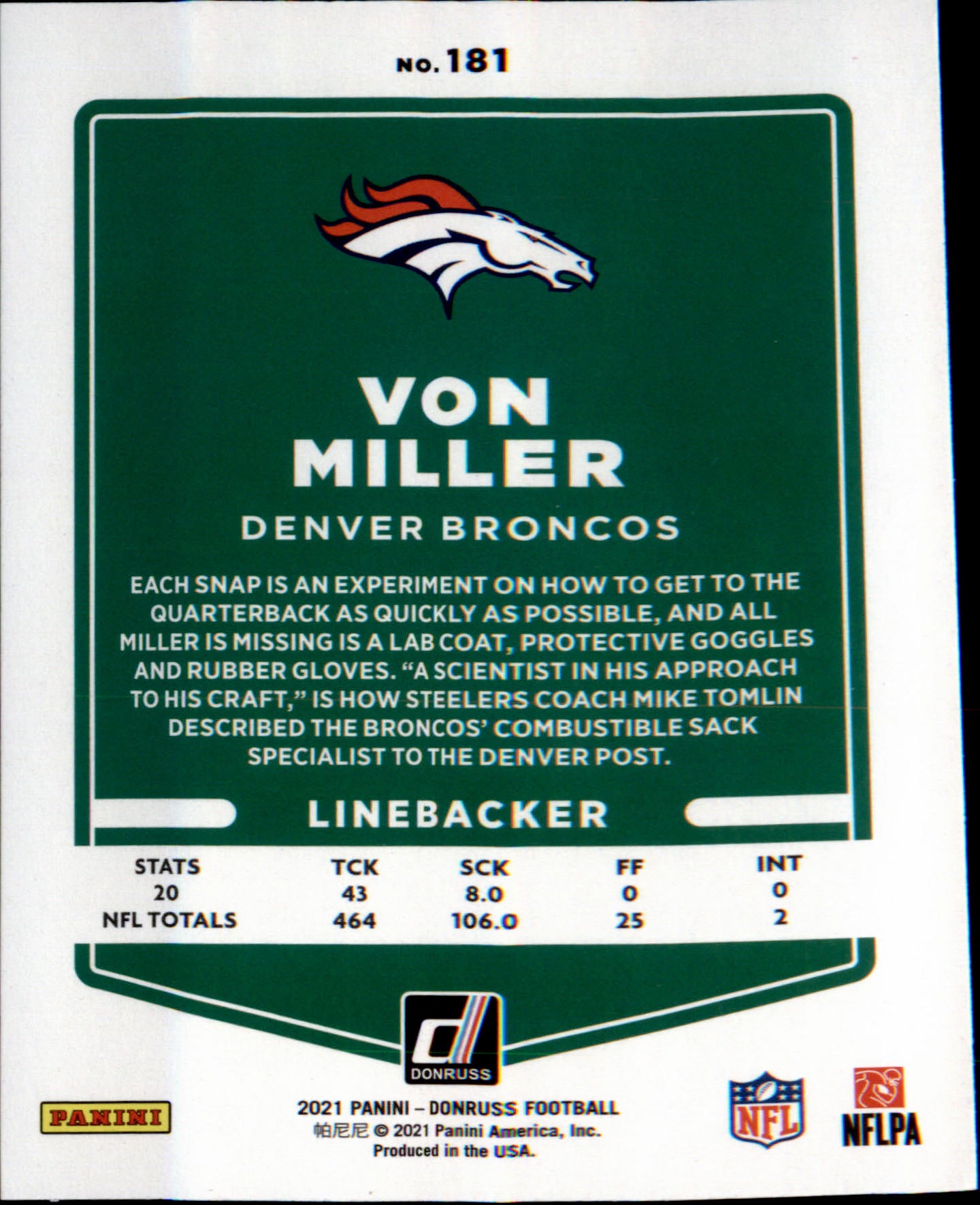 2021 Donruss #181 Von Miller