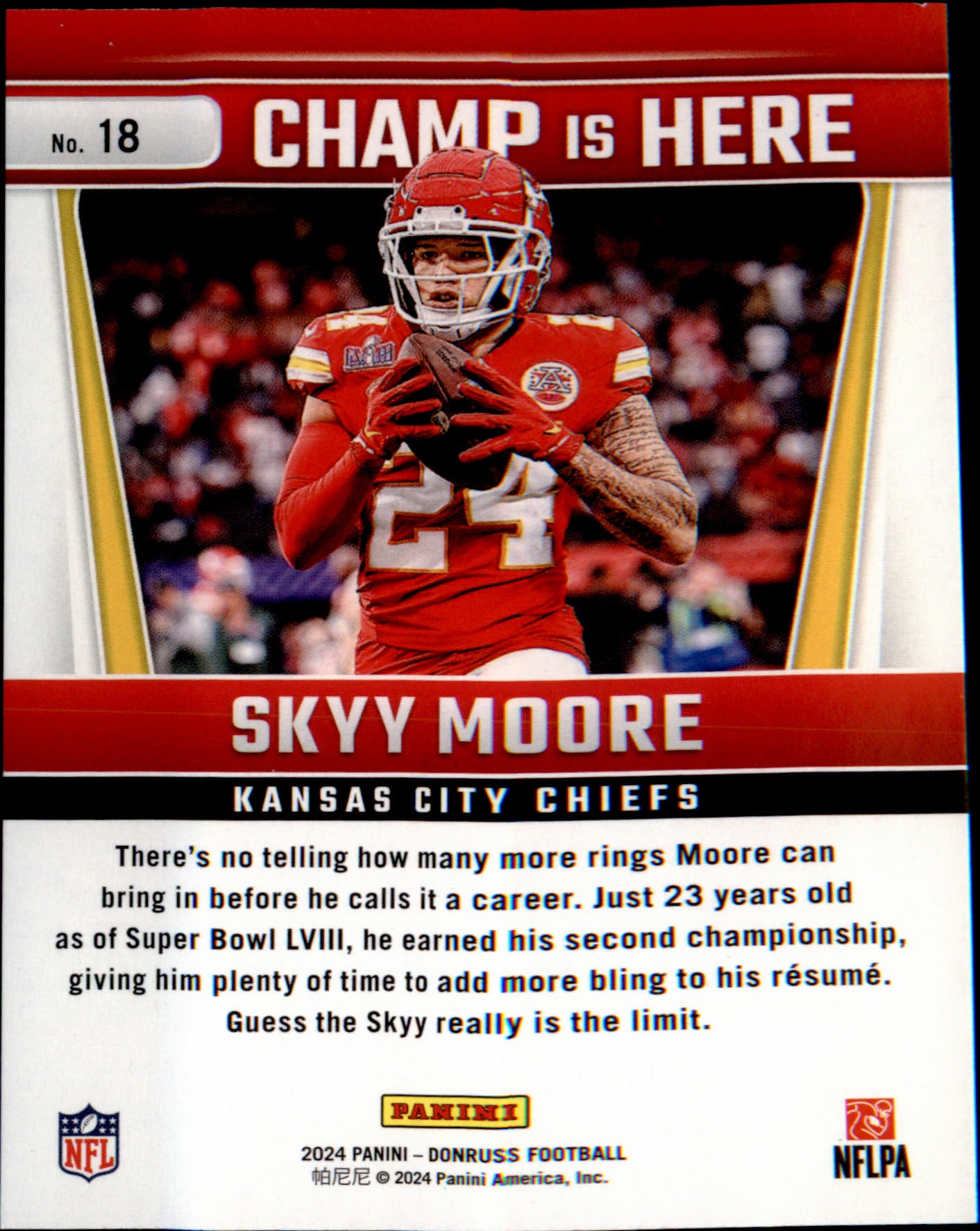 2024 Donruss Champ is Here #18 Skyy Moore