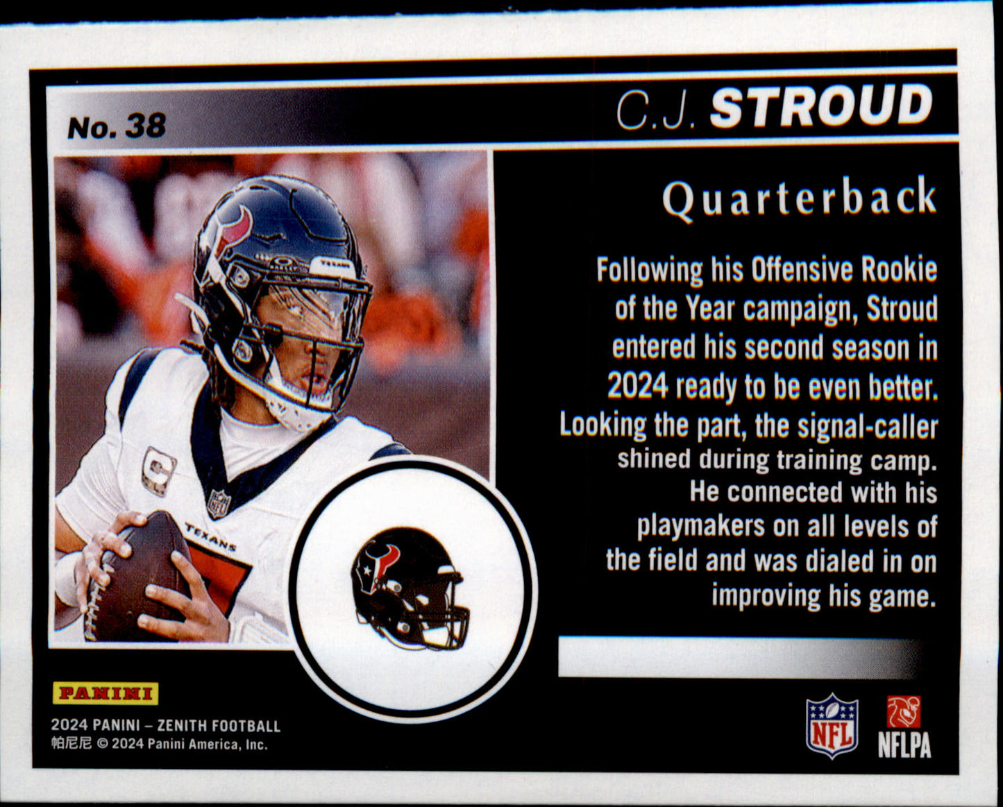 2024 Panini Zenith #38 C.J. Stroud