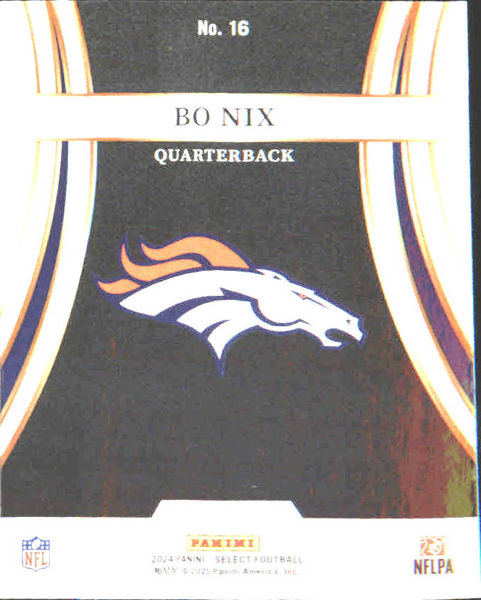 2024 Panini Select Turbocharged #16 Bo Nix