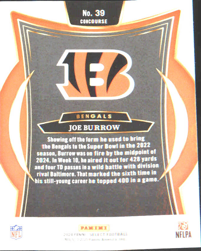 2024 Panini Select #39 Joe Burrow